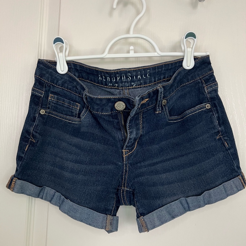 Aeropostale Dark Indigo Jean Shorts